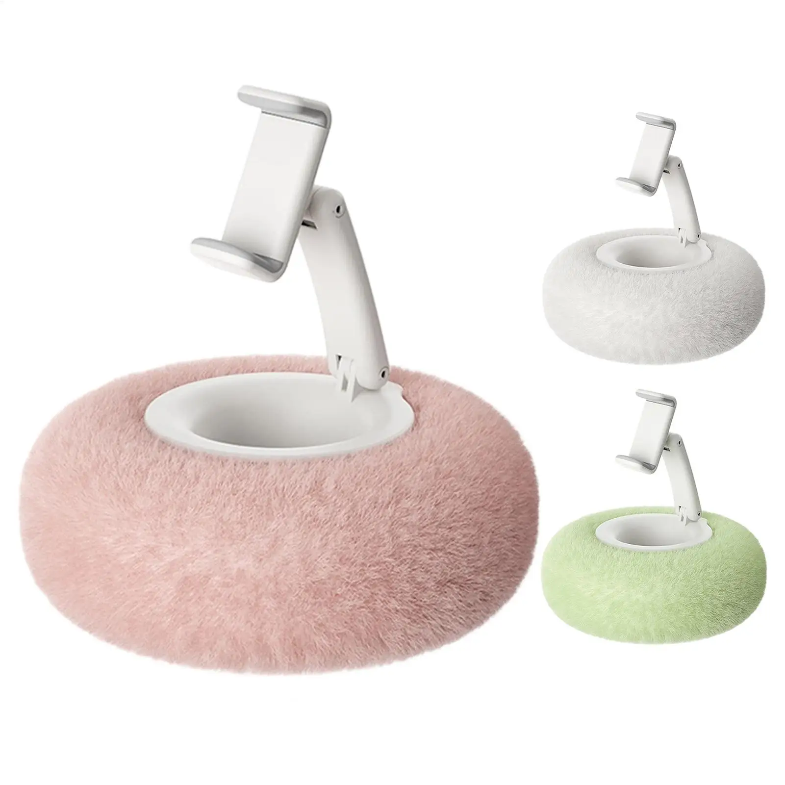 Tablet Pillow Holder Plush Pillow Mobile Phone Tablet Holder Desktop Stand Adjustable Length Angle for watching Live  Video