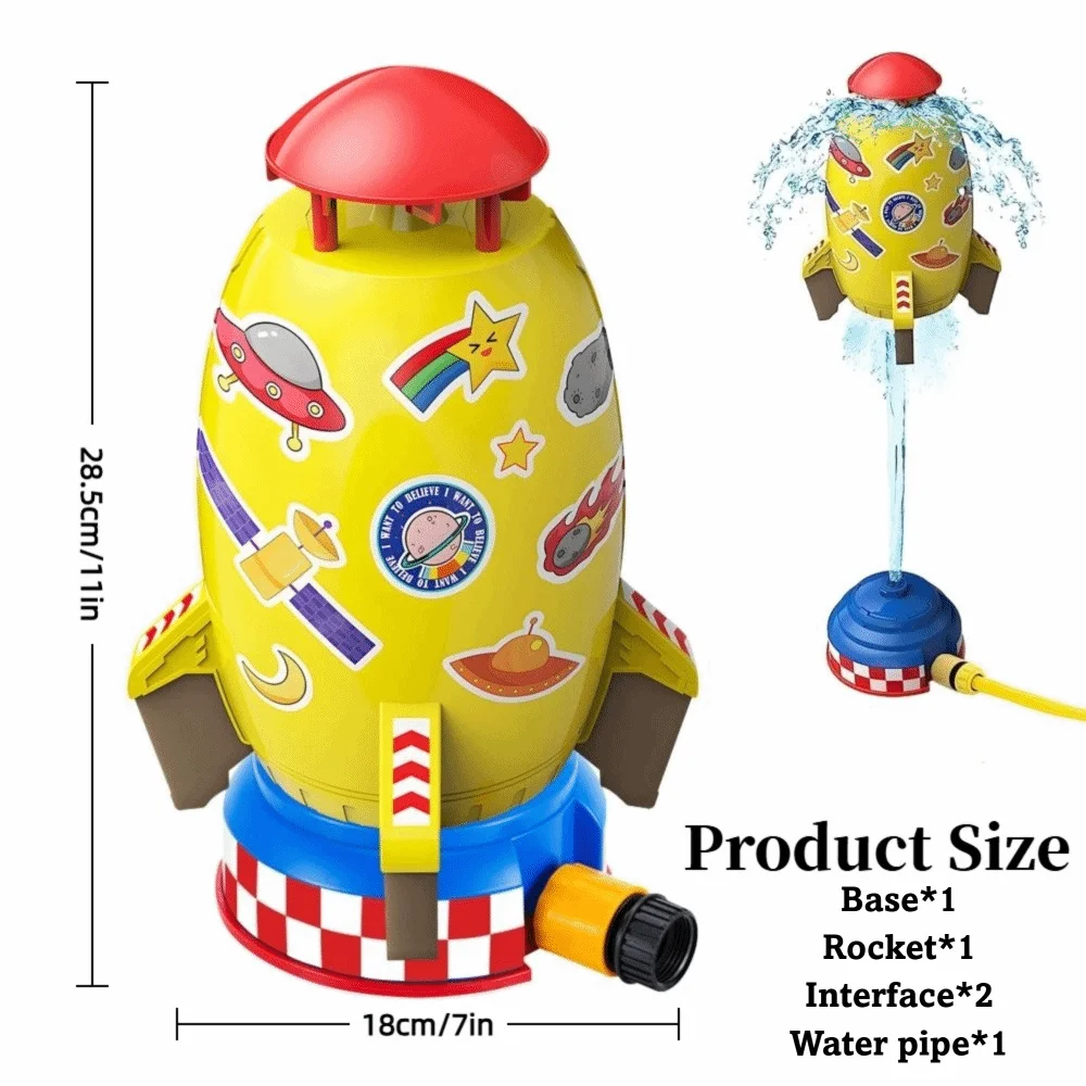 Ensemble complet d'arroseurs de levage, jouets pour enfants avec Base et connecteur, motif de dessin animé, jouet de levage pour éclaboussures d'eau, tuyau d'eau de 3m