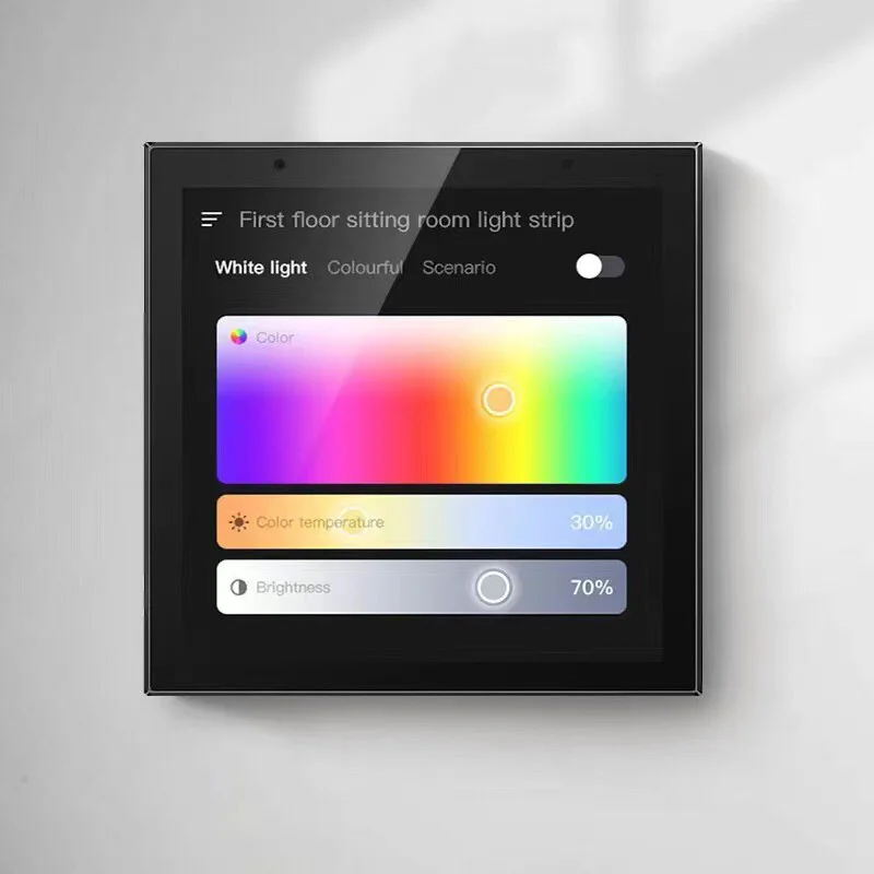 Tuya เกตเวย์ไวไฟแผงควบคุมด้วยเสียงหน้าจอสัมผัสสีสำหรับฉากอัจฉริยะ Tuya สมาร์ทโฮมชีวิตอัจฉริยะ