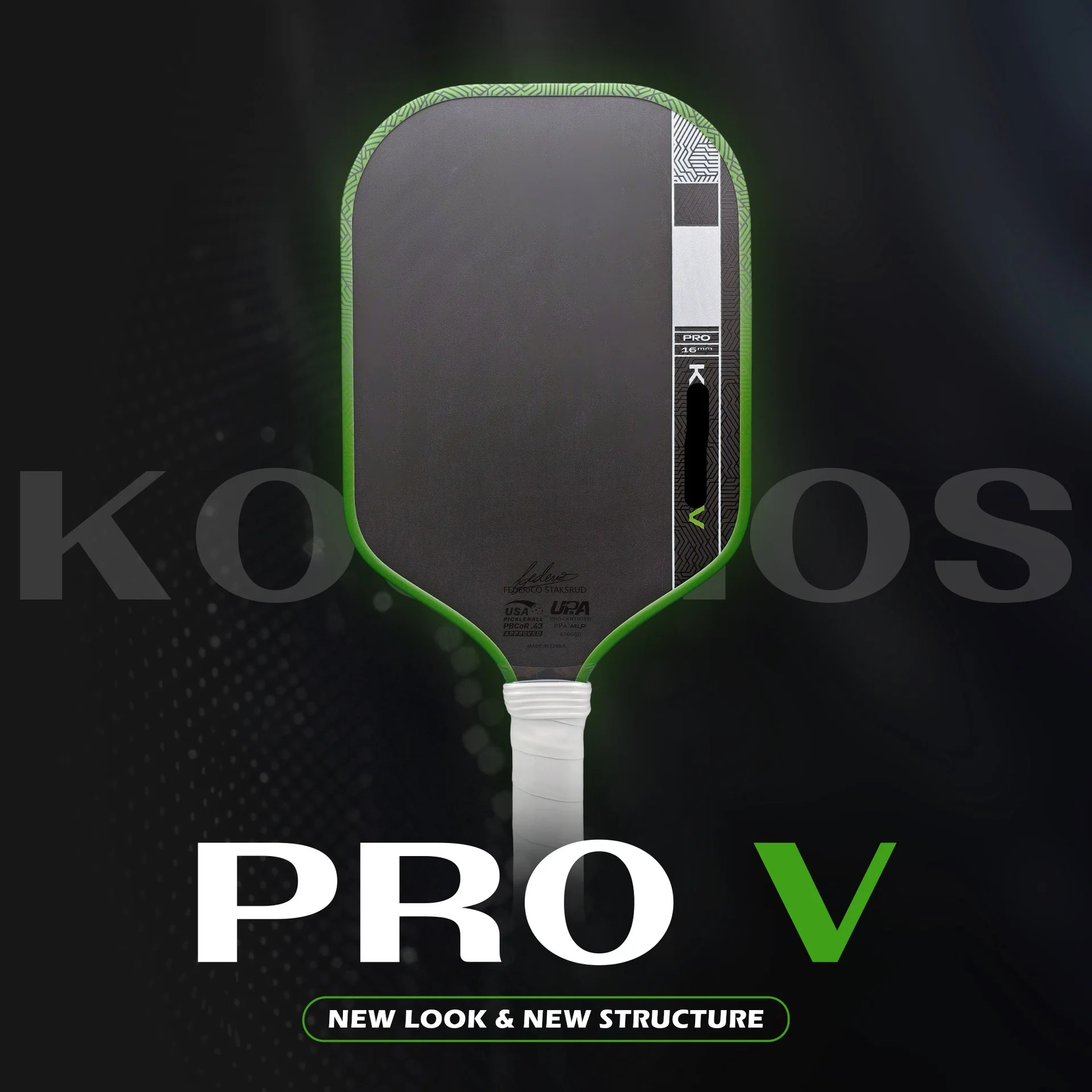Raquette de pickleball SONGYI KOSMOS V Premium Control T700 en fibre de carbone, stable et réactive pour les coups souples et les dinking de précision
