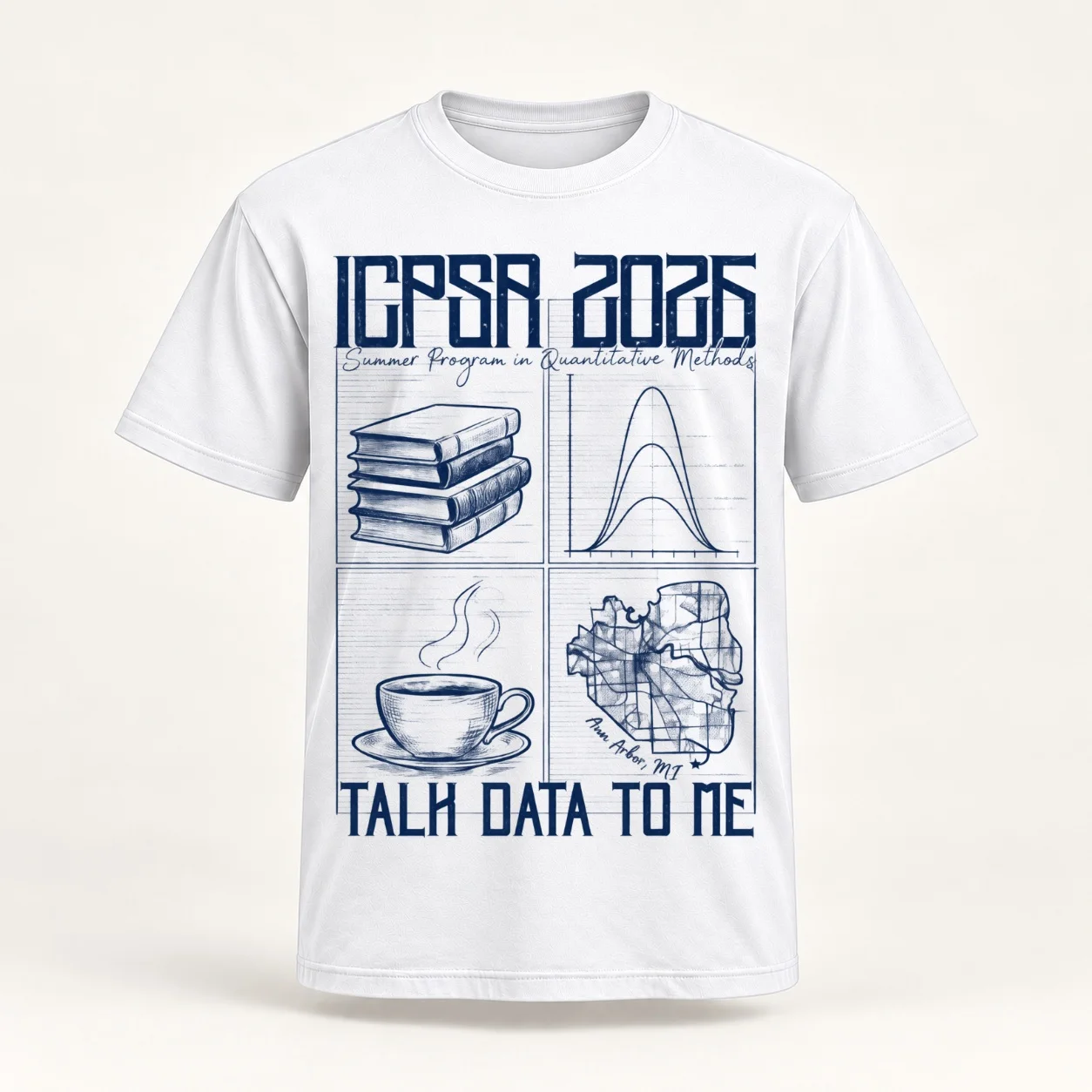 Talk Data To Me: 2026 ICPSR Summer Program (for light backgrounds) Classic Women T-Shirt sublime t shirts for Women graphic