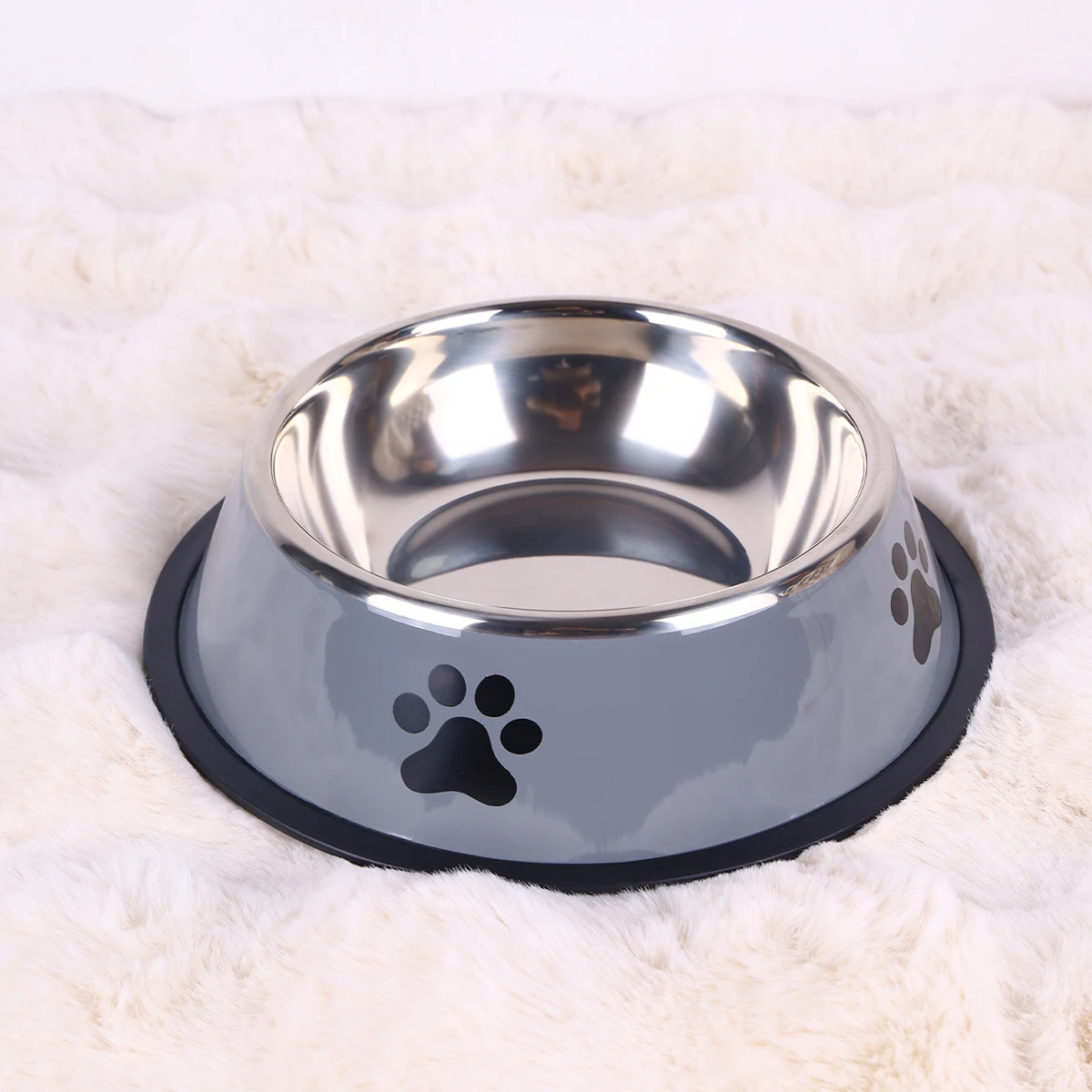 1PC Stainless Steel Pet Bowl Cat Bowl Dog Food Bowl Multi-Specification Anti-fall Food Bowl Food Bowl Feeding Pet Supplies