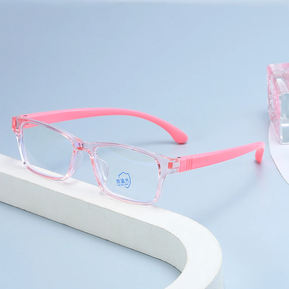 Ultralight Soft Frame Vision Care Silicone Eyewear  Goggles Children Eyeglasses Anti-blue Light Glasses view 3