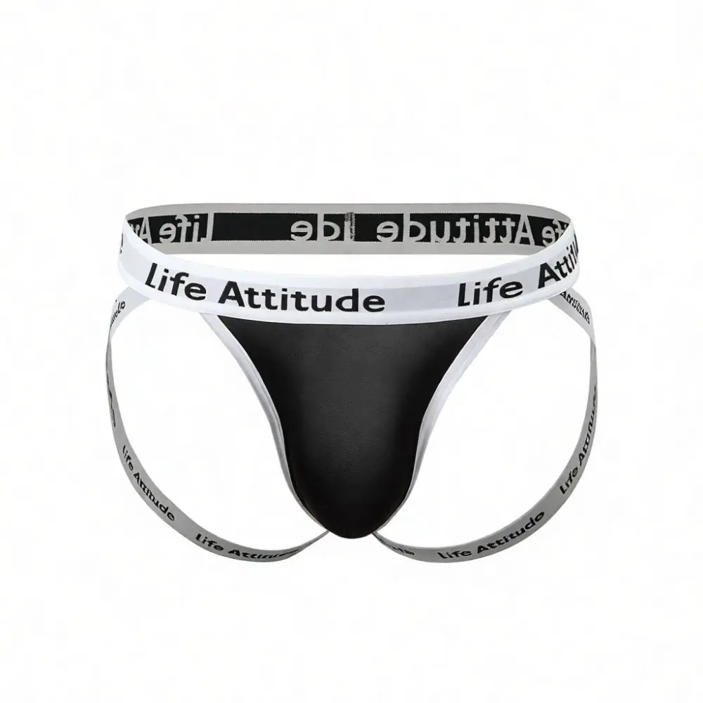 Mens Sexy Thong Underwear Nylon Breathable Briefs Low Waist Letter Detail Comfortable Fashion Soft Male Sporty Panties