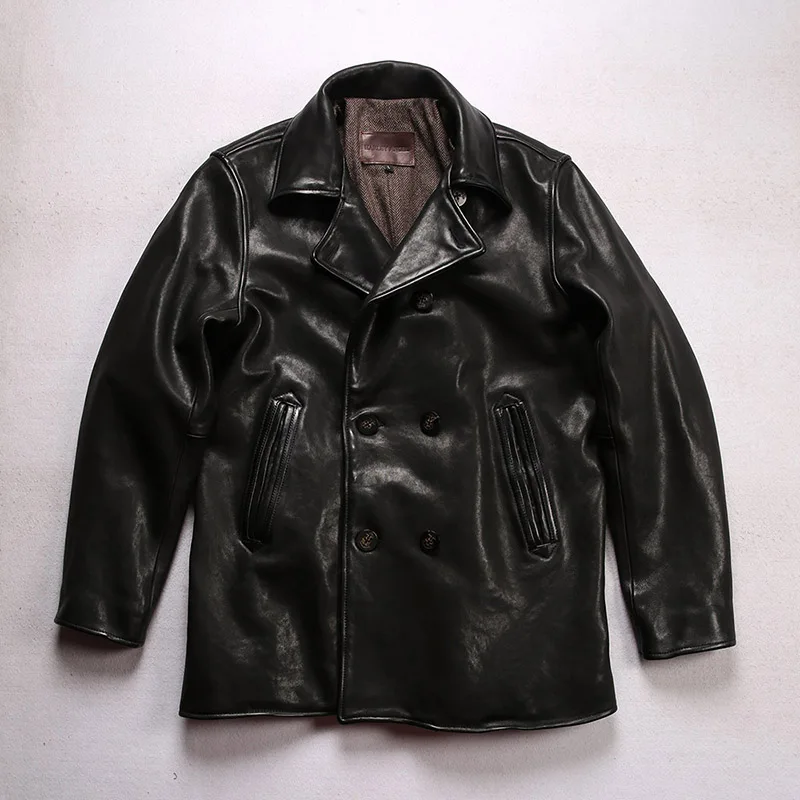 S1250 Asian Size Super Top Quality Genuine Italy Sheep Leather Classic Durable Stylish Jacket