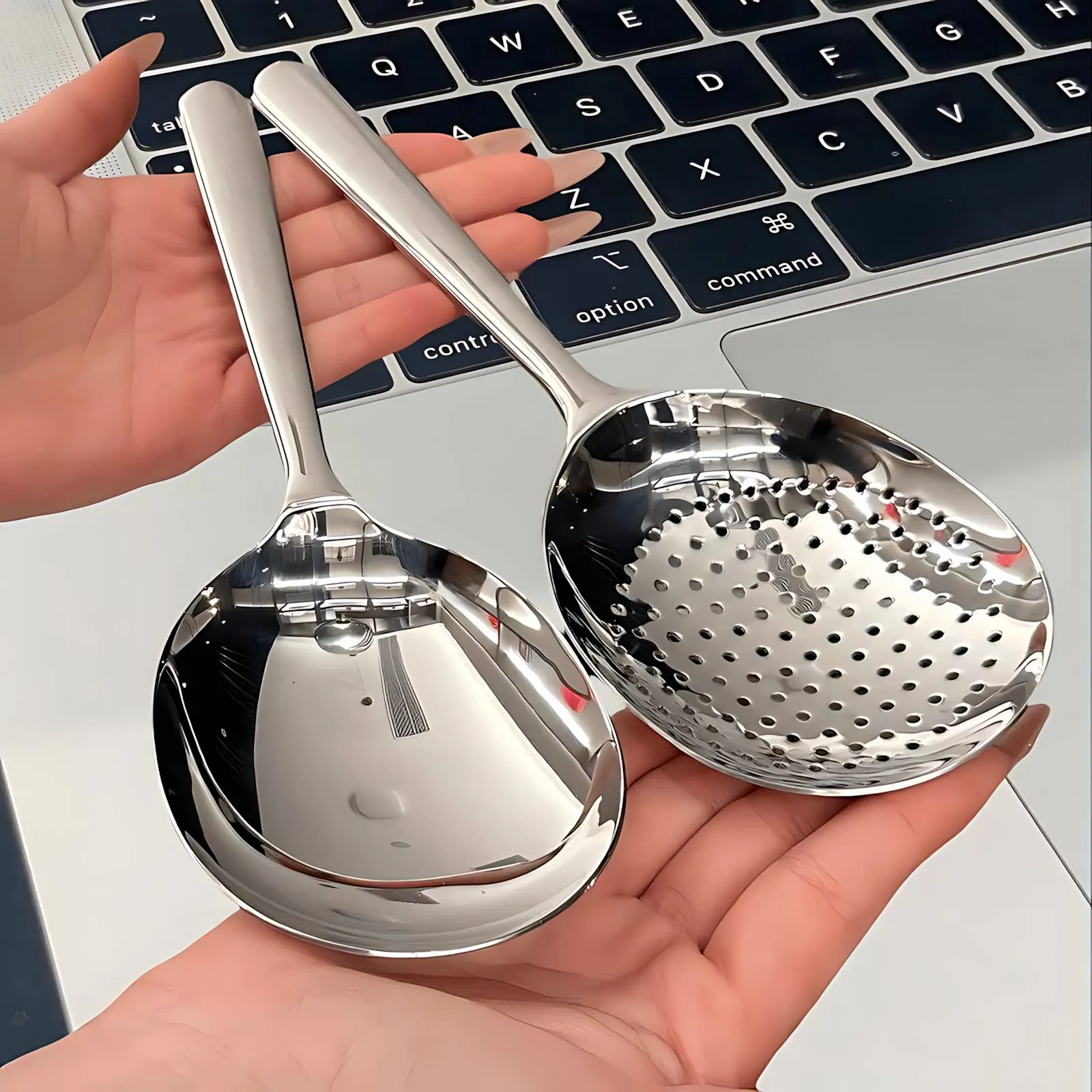 

Kitchen Rice Spoon Stainless Steel Non stick Kitchen Thickened Rice Spoon and Filter Non stick Spoon