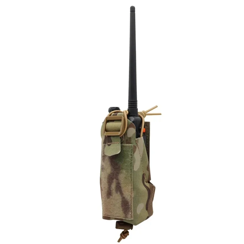 Tactical Gridlok MOLLE Walkie Talkie Storage Bag Compatible UV5R UV82 Portable Two-Way Radio Intercom Pouch Hunting Airsoft Gear