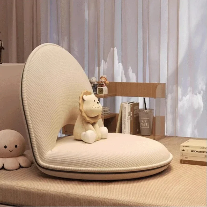 

4 Color Japanese Style Cushion with Backrest for Bedroom, Balcony & Floor Sitting, Multi-Position Foldable Tatami Floor Sofa