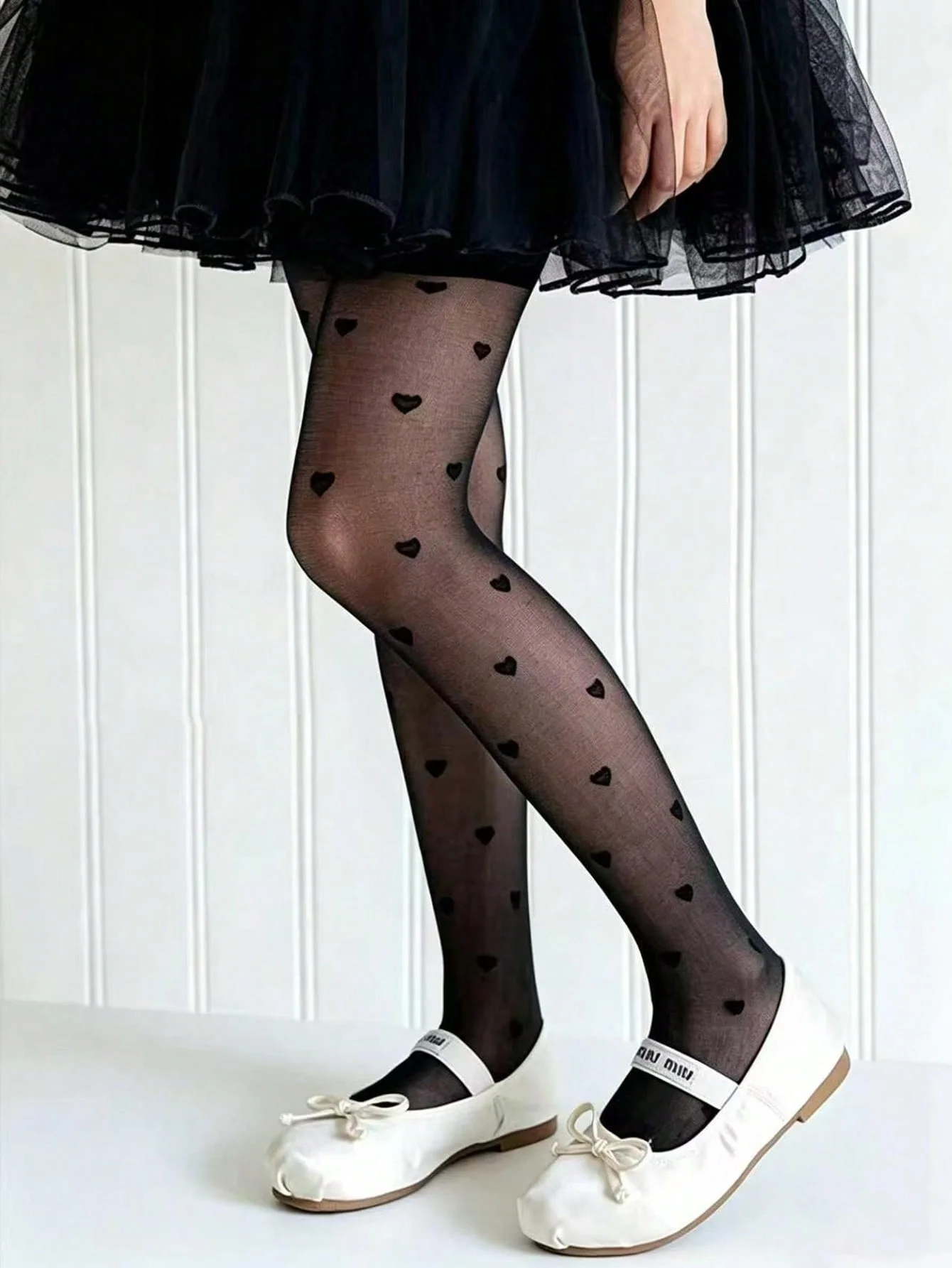2 Stück Mädchen-Strumpfhosen mit Herz-Print, UPF50+, Sonnenschutz, durchsichtige, atmungsaktive Sommerstrümpfe, hochelastisches Set mit Ballett-Tanzsocken für Kinder – Detail 11