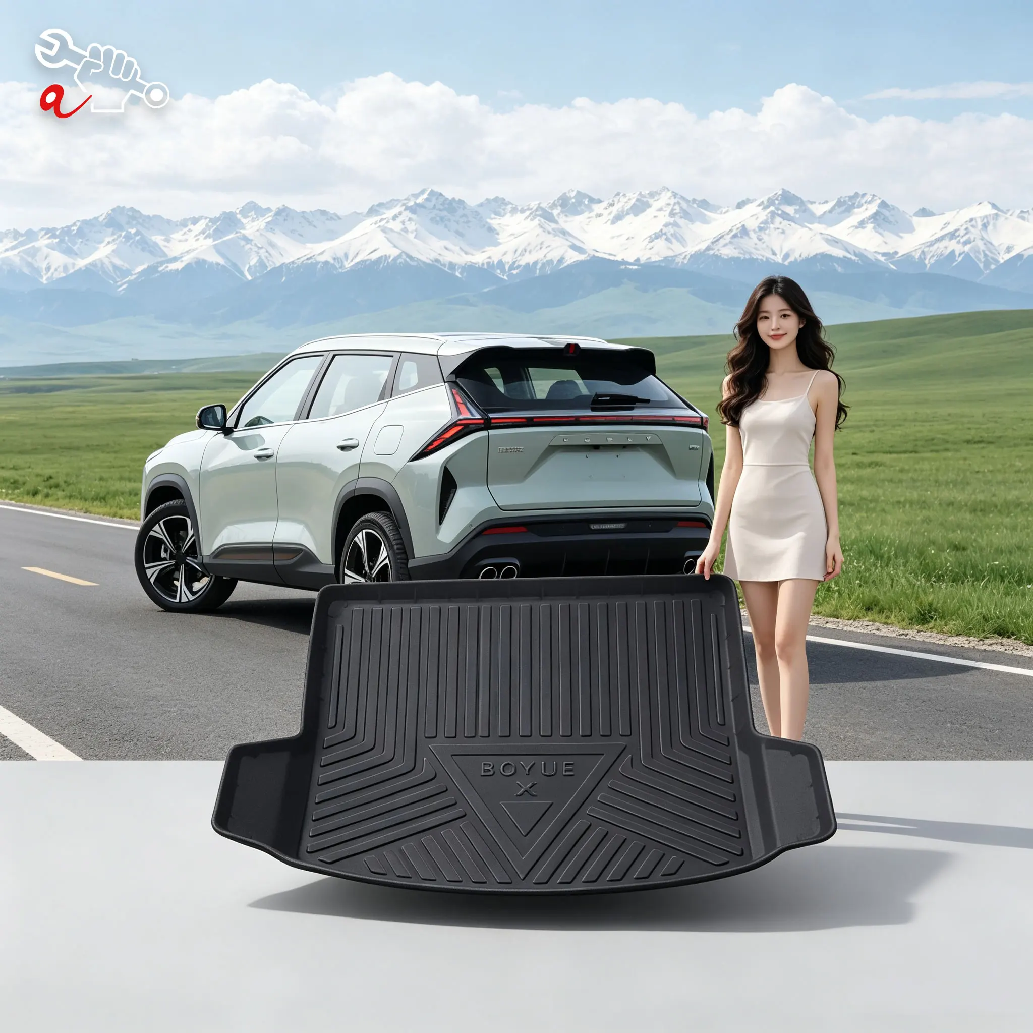 Custom Fit TPE Trunk Mat For ‌Geely Azkarra Atlas Pro Boyue 2016-2026 Rear Cargo Liner Durable Anti-Dirty Cargo Boot Liner
