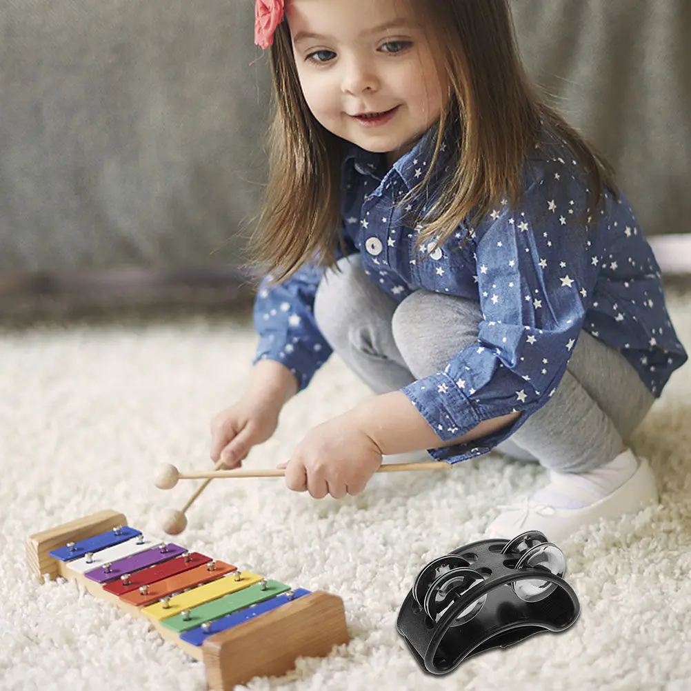 

2 шт. Ножные тамбурины: ударный музыкальный инструмент, ритмические колокольчики для детей, для музыкального образования