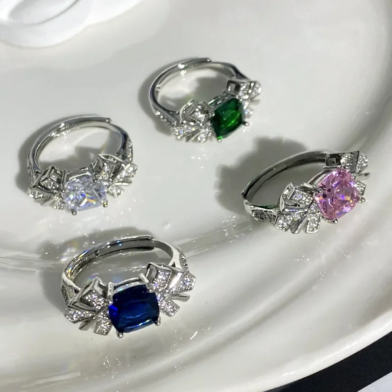 

Оригинальное красивое сверкающее кольцо MDL с муассанитом в стиле феи, женское кольцо с покрытием 18 карат, милое персонализированное