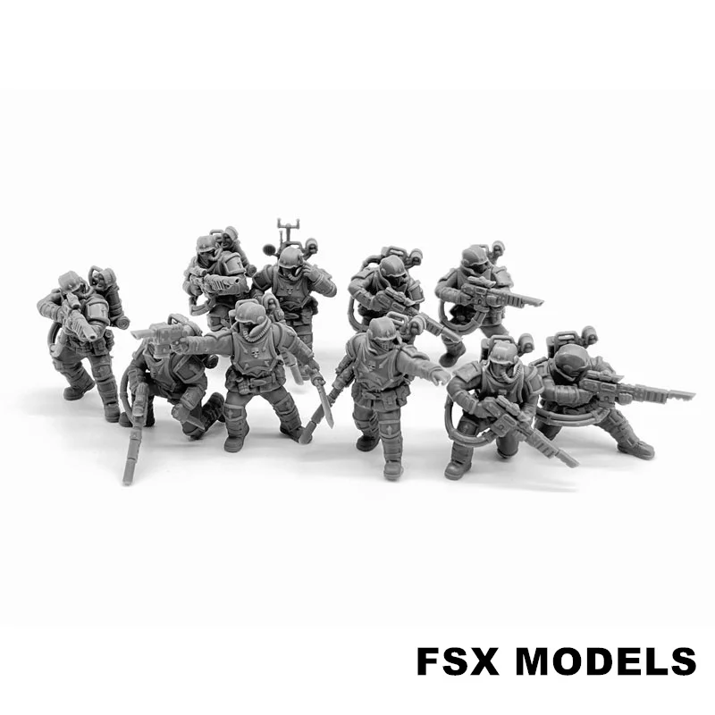 Special Forces of the Imperial Force Resin Model Kit Miniature 28mm Scale Tabletop War Gaming Unpainted Soldier Figures