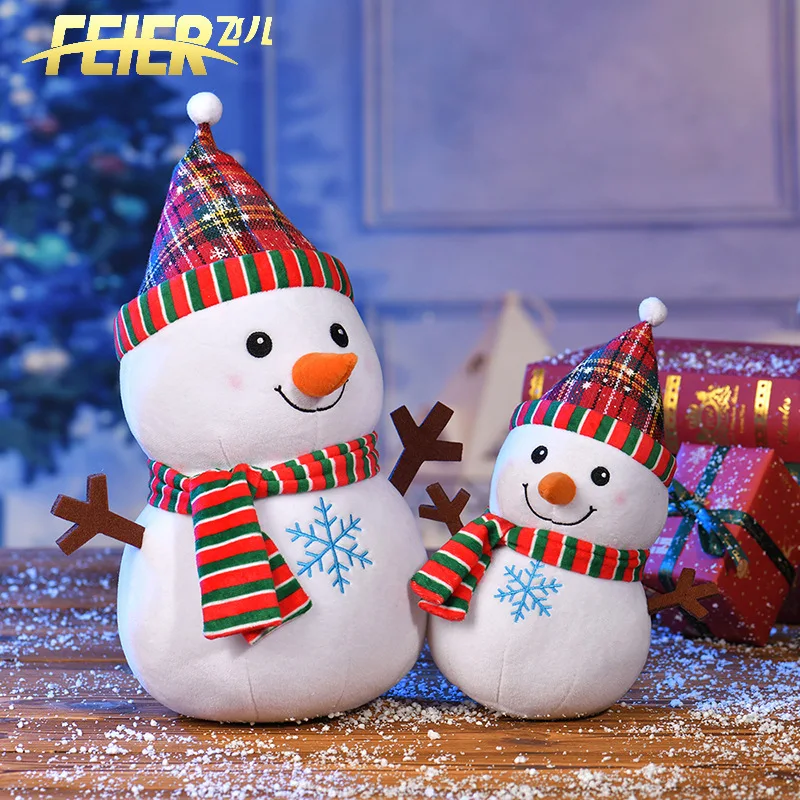 40 ซม.ตุ๊กตาตุ๊กตาน่ารักคริสต์มาส Snowman หมอน Plush Santa Claus เด็กของขวัญ Christmas Party ตกแต่งของขวัญวันเกิด