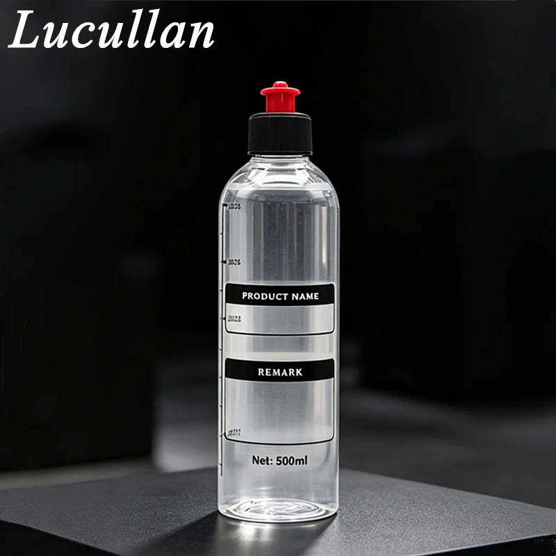 Lucullan 500ml Empty Squeeze Bottle with Pull Cap for Car Wax,Shampoo & Sealant