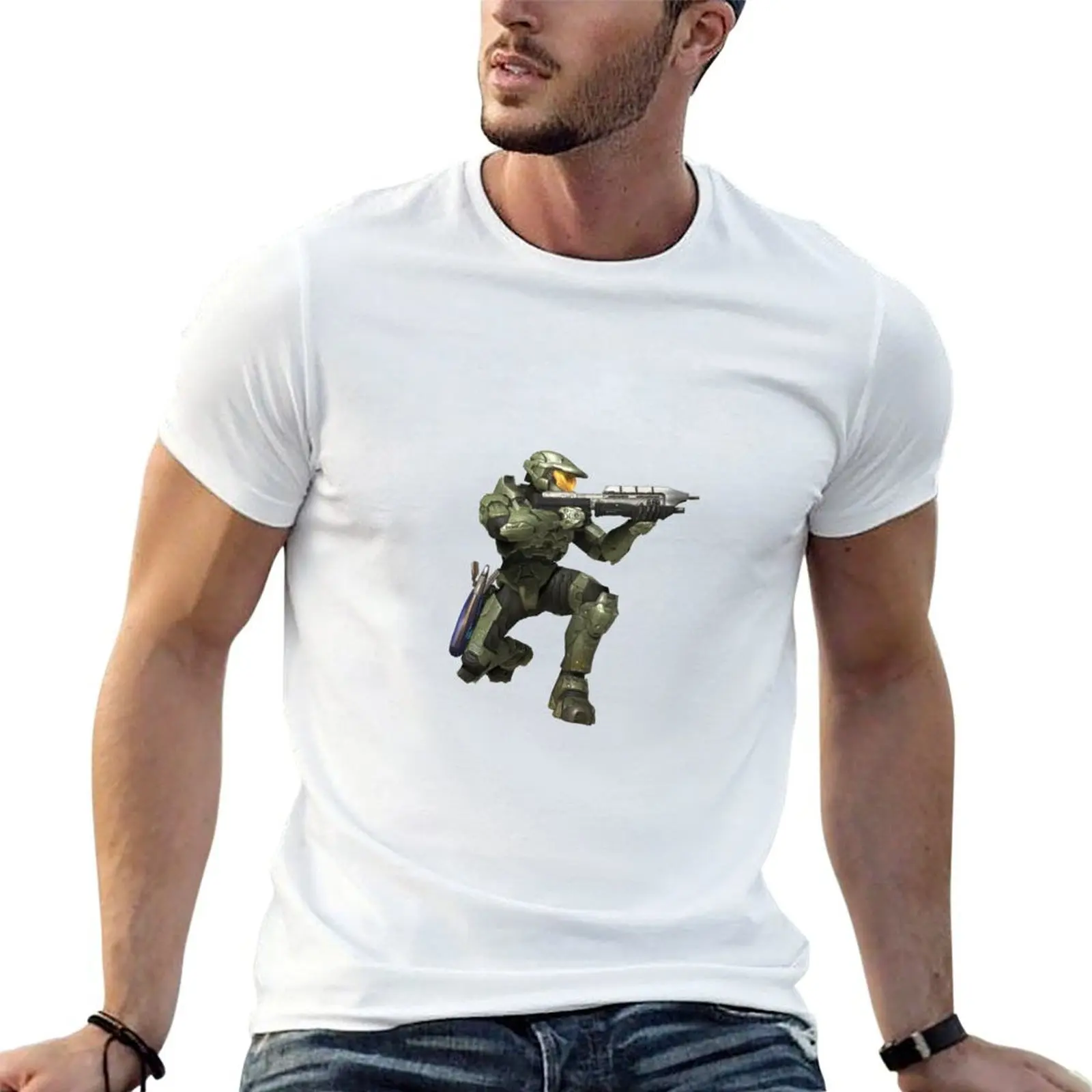 

It's john man. From the halo T-Shirt man t shirt summer t shirt men 100% cotton luxury brand T-Shirt