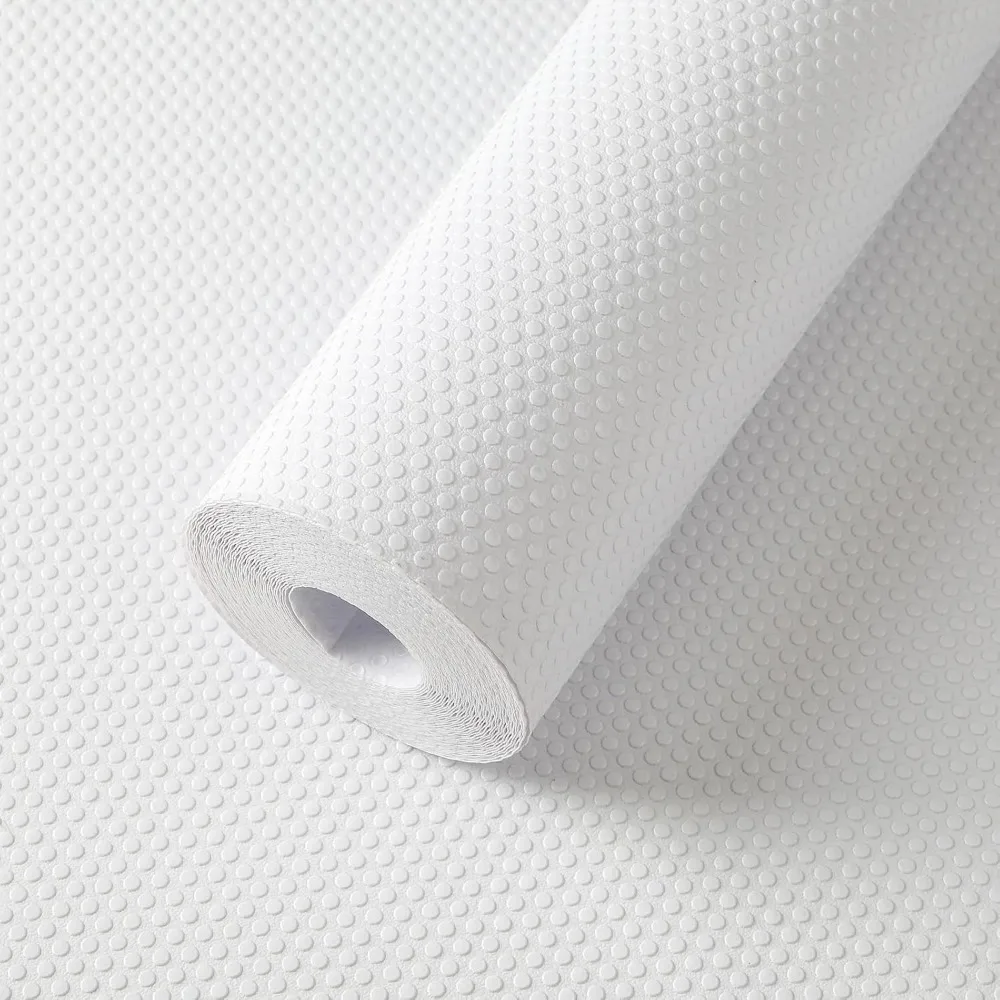 

Waterproof White Shelf Liner for Pantry Cabinets Washable Non Adhesive Kitchen Drawer Liner Cut to Fit Bathroom Mat 17.7x96