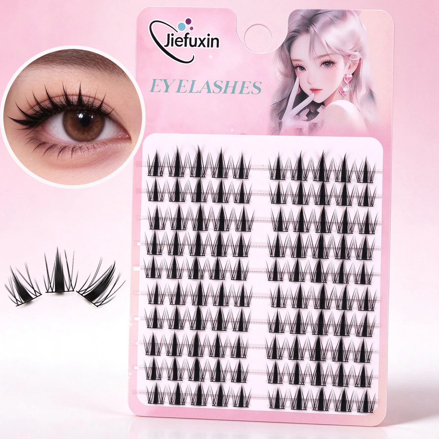 Lash Clusters 3D Wispy Fluffy Individual Eyelash Extensions Natural Volume False Lashes Cute Aesthetic
