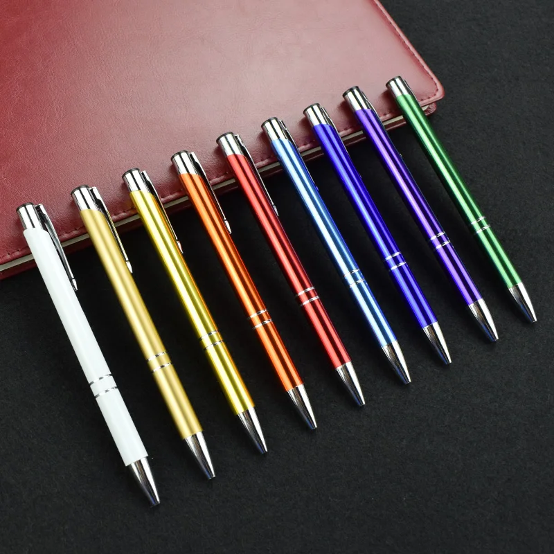 1Pc Personal Custom Logo Metal Ballpoint Pen Business Advertising Supplies School Gift Pens Wedding Anniversary Stationery Pens