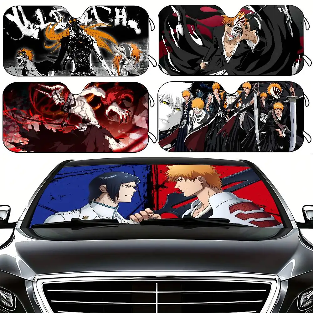 Bleach Kurosaki Ichigo Car SunShade Windshield Cover UV Protection Auto Visor Accessories For Cars