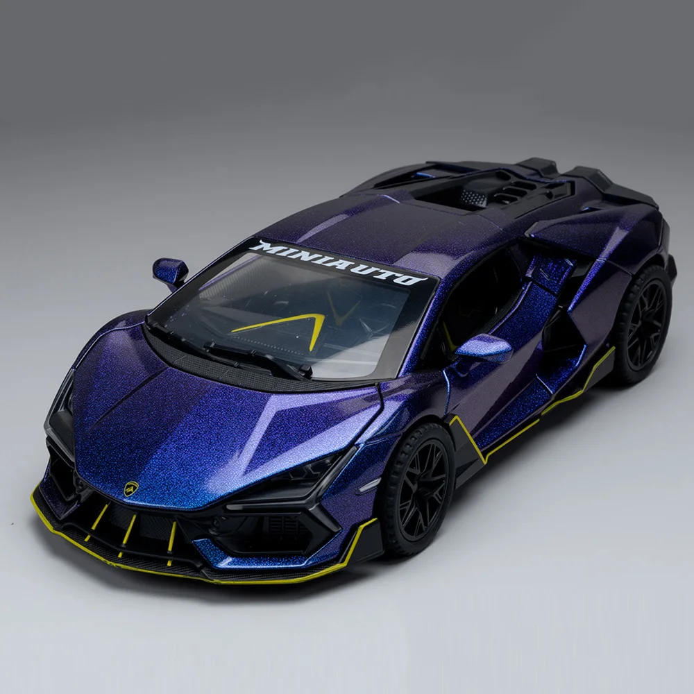 

1:32 Lambor Mansory Revuelto 720S автомобили, модели из сплава, игрушки, резиновые шины, открытые двери, миниатюрный суперкар для мальчиков, развивающие игрушки