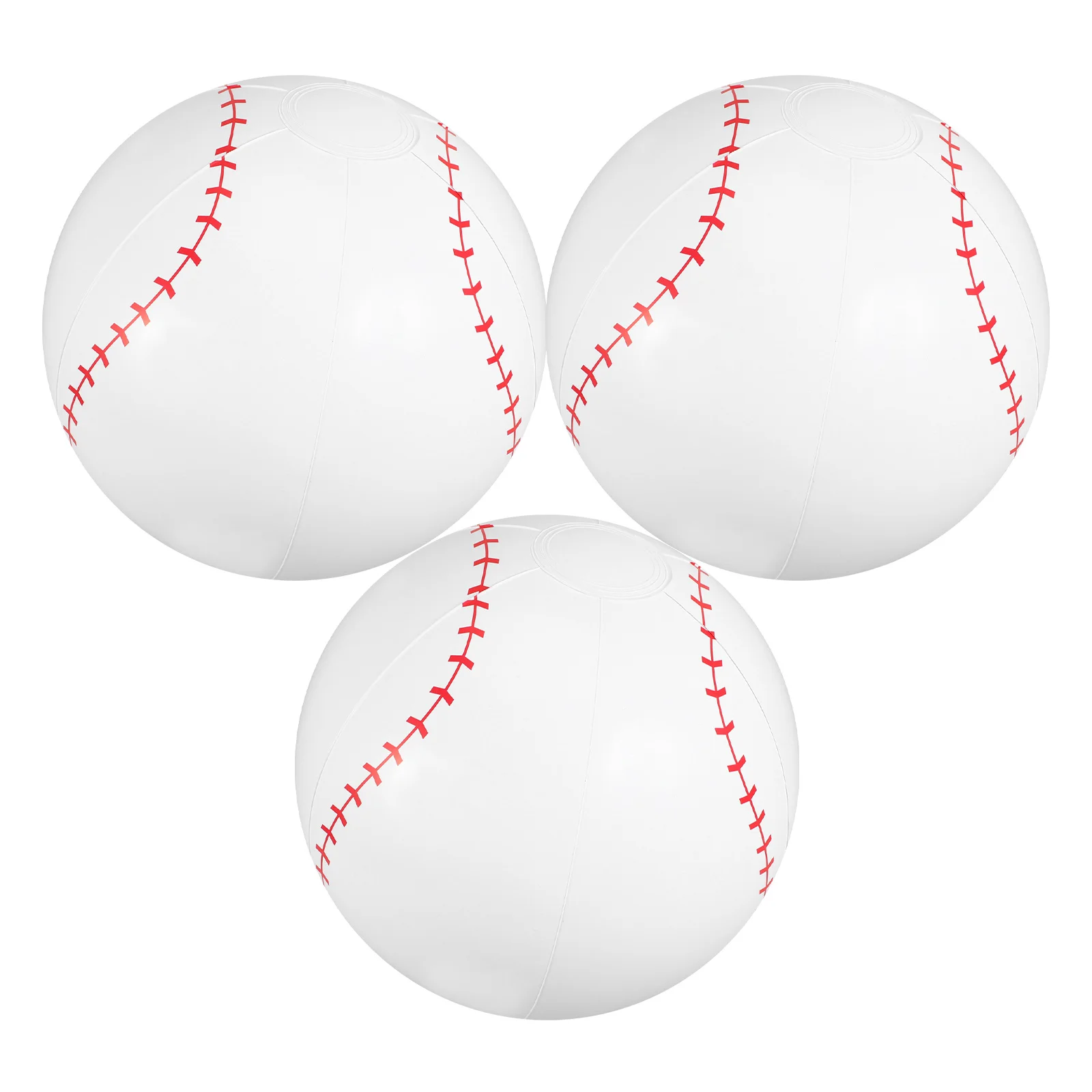 3 szt. Nadmuchiwane piłki baseballowe Wytrzymały materiał PVC Sporty na świeżym powietrzu Basen Plaża Nadmuchiwane piłki baseballowe