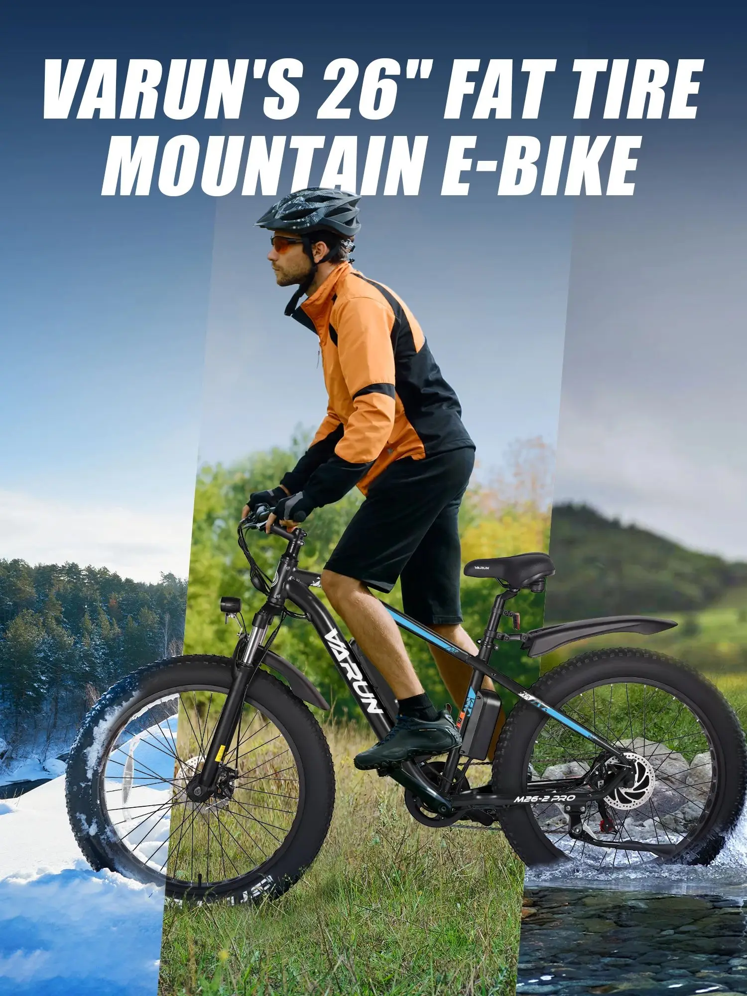 AliExpress VARUN M26-2 PRO Adult Electric Bicycle, 250W city ebike, 48V 13AH E-bike, 26-Fat Tire E-Mountain bike