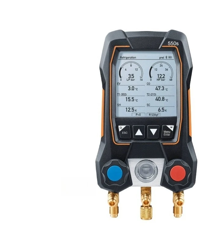 

550S Базовый набор манометров хладагента для кондиционирования воздуха Автомобильный цифровой электронный манометр хладагента Манометр в коллекторе