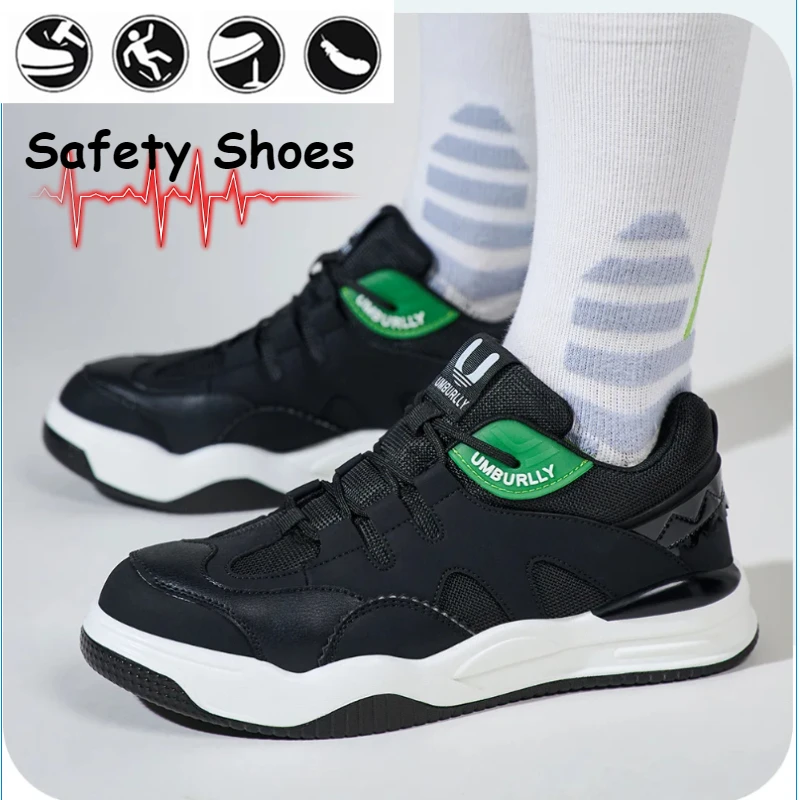 

Safety Shoes Men & Women Fashion Protective Steel Toe Shoes Anti Pressure Anti Smashing Work Shoes - Shock-absorbing Comfortable