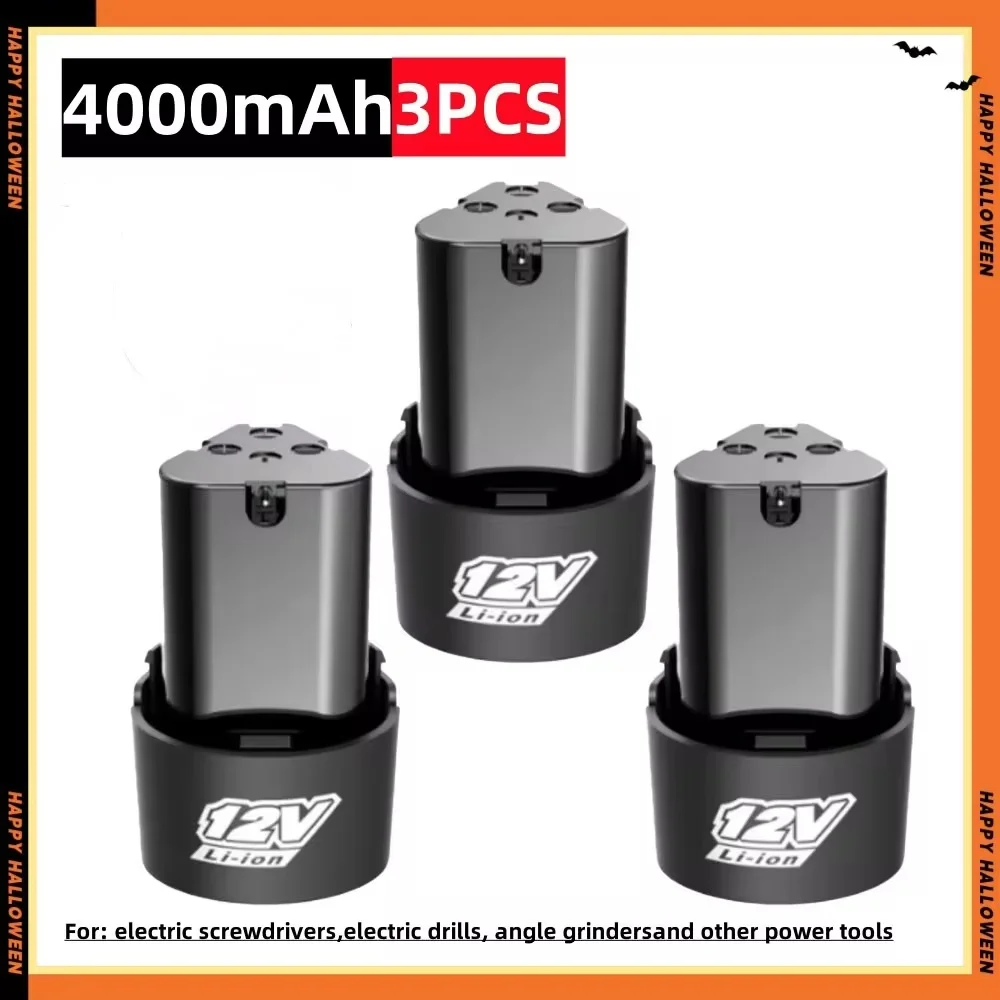 2025 Nuova batteria ricaricabile agli ioni di litio da 4000 mAh-12 V per avvitatori elettrici, trapani, mini smerigliatrici angolari utensili elettrici