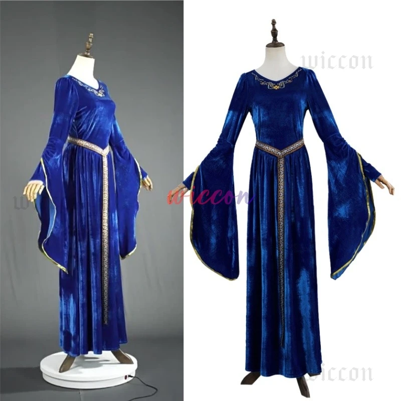 

Renaissance Medieval Palace Noble Robe Bell Sleeves Princess Dress Modern Dance Costume Women