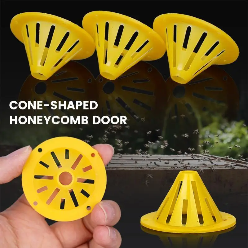 10/20Pcs Beekeeping Hive One Way Entrance Door Beehive Entrance Exit Bee Escape Prevention Device Cone Shape Reusable Vent Holes