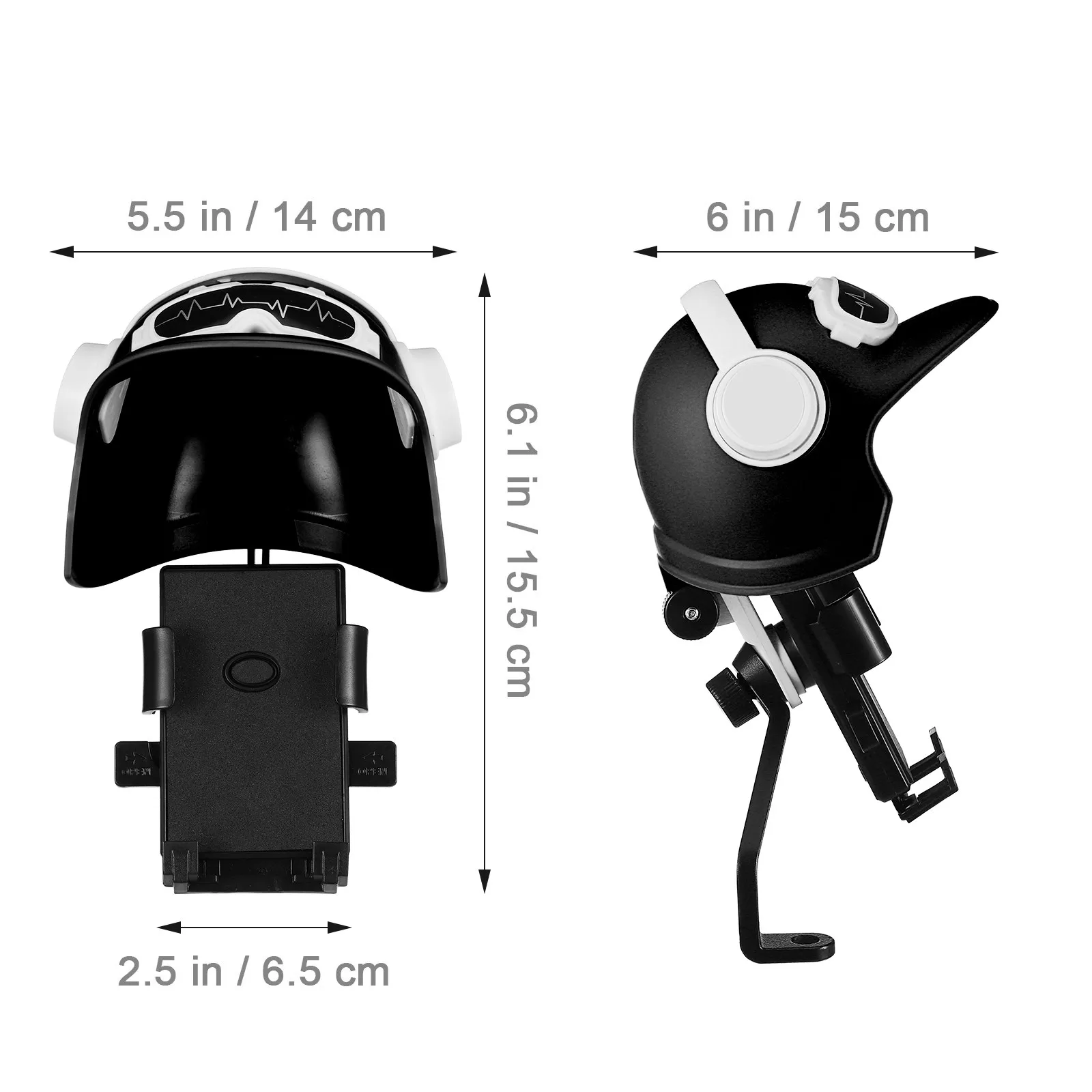 Bike Phone Holder Rear Mirror Phone Clamp Motorcycle Mount with Sunshade Easy Install Secure Grip for Riding Support