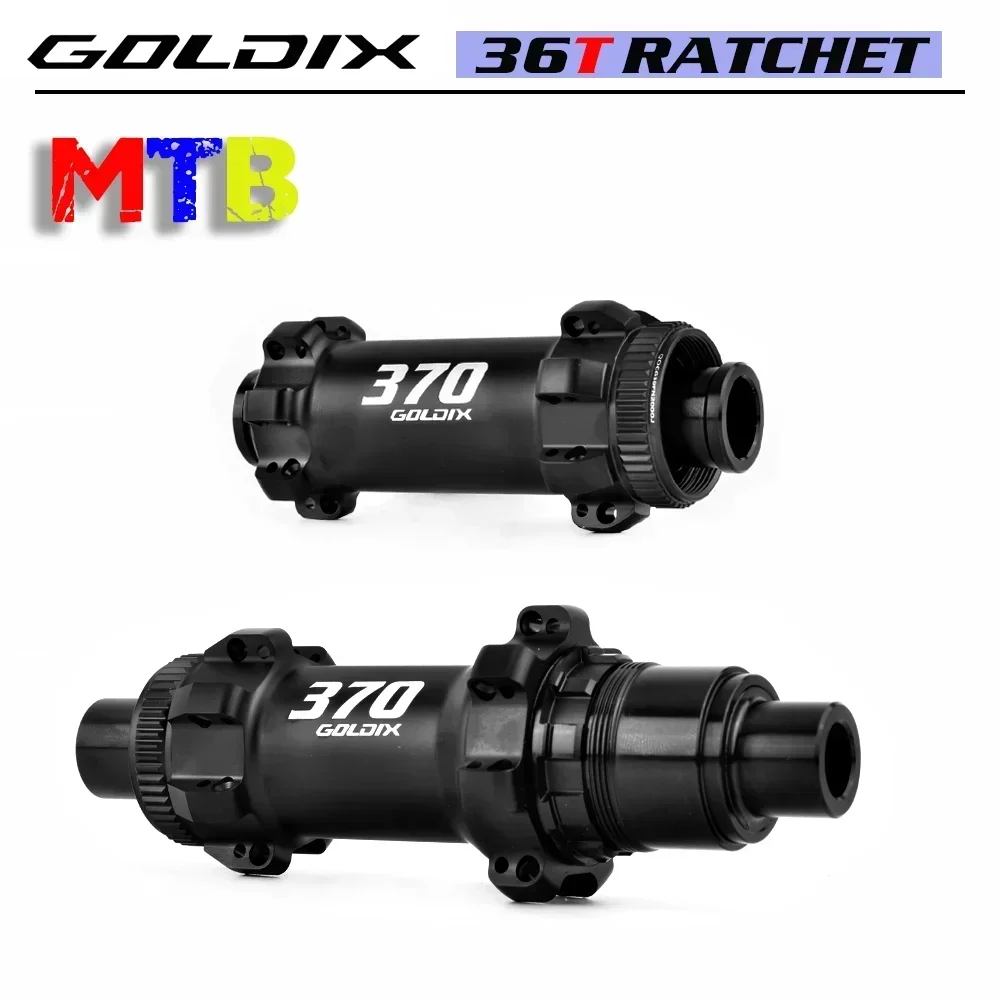 GOLDIX GDX370 Bicycle Hub Sealed Bearing Center Lock Disc Brake Straight pull 28 Holes Ratchet 36T MTB Hub for Shimano HG MS XD