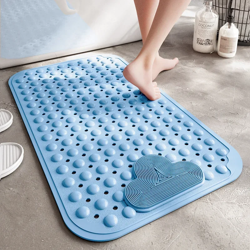 New Tpe Bathtub Anti Slip Mat for Hotels Shower Massage Floor Mat with Suction Cup Easy To Maintain Solid Antiwear Home Decor