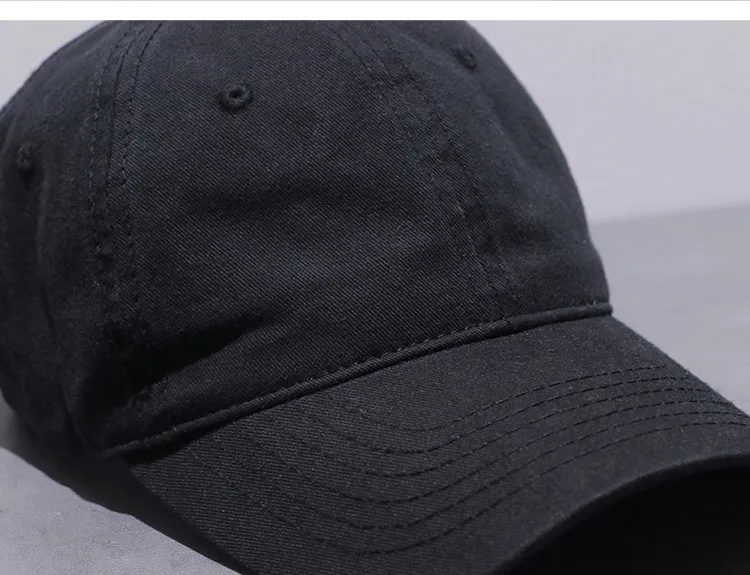 Unisex-Trucker-Mütze aus Baumwolle, solide, weiche, atmungsaktive Sonnenhüte, solide Baseballkappe für Herren, Sporthut, Snapback-Mütze, Golf – Detail 7