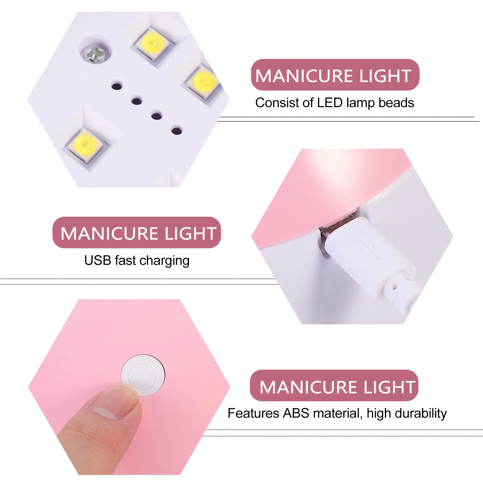 48 W Lámpara de uñas Secador Herramienta de manicura Accesorios de luz Esmalte Secado rápido LED Hogar