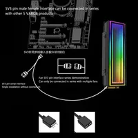 Infinite Mirror ARGB M.2 SSD Cooling Heatsink LDPCSJ 5V 3Pin Motherboard Aura Sync RGB Radiator Prevent High Speed NVMe SSD Thermal Throttling Perfect Fit PCIe Gen4 Gen5 2280 Solid State Storage for High Performance Gaming Desktop PC Build Upgrade Parts 6