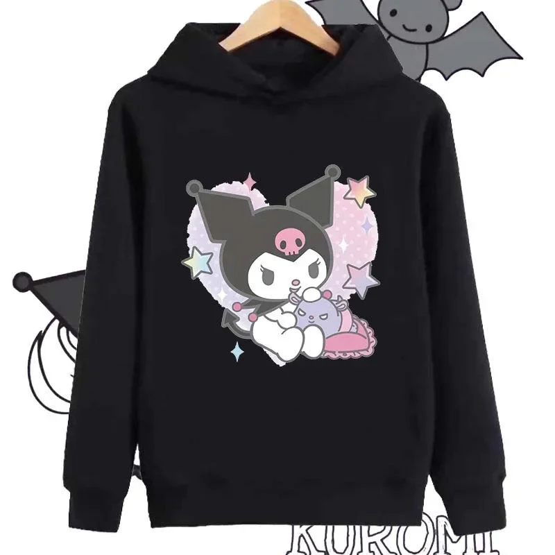 Kawaii Hoodie Animation Printing Long Sleeve Fall Winter Warm Hoodie Multiple Pattern Selection Thick Coat Friend Christmas Gift