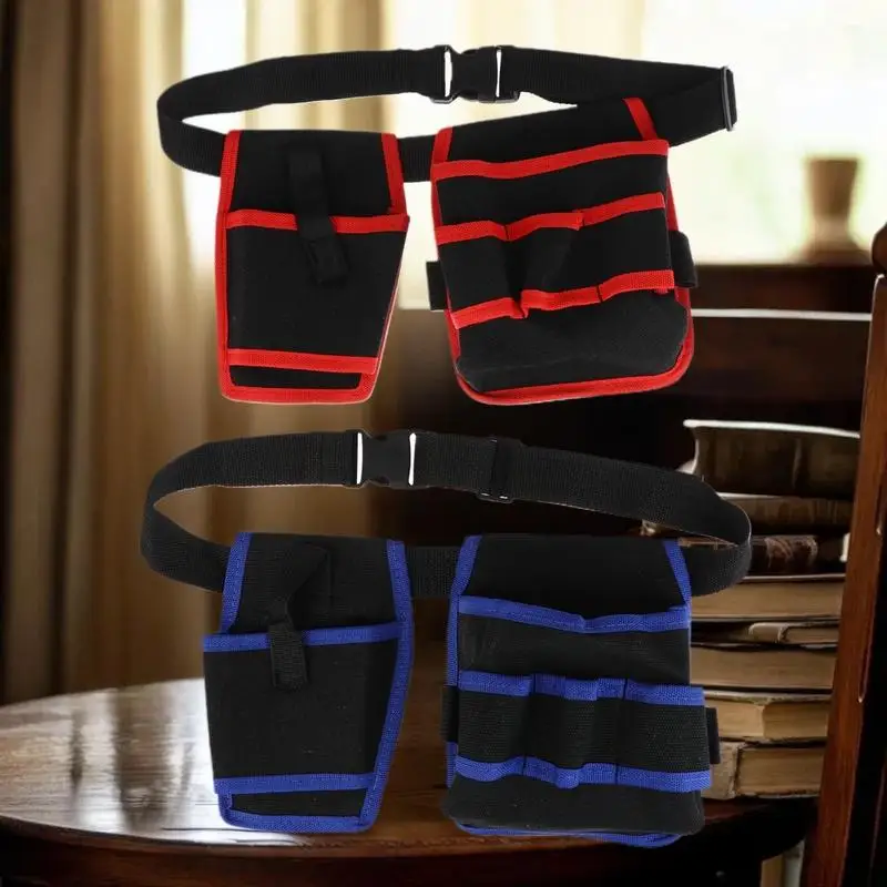 360 Rotating Electrician Tool Bag Waterproof Adjustable Waist Belt Pouch Multiple Pockets Wear-resistant Tools Storage Bag