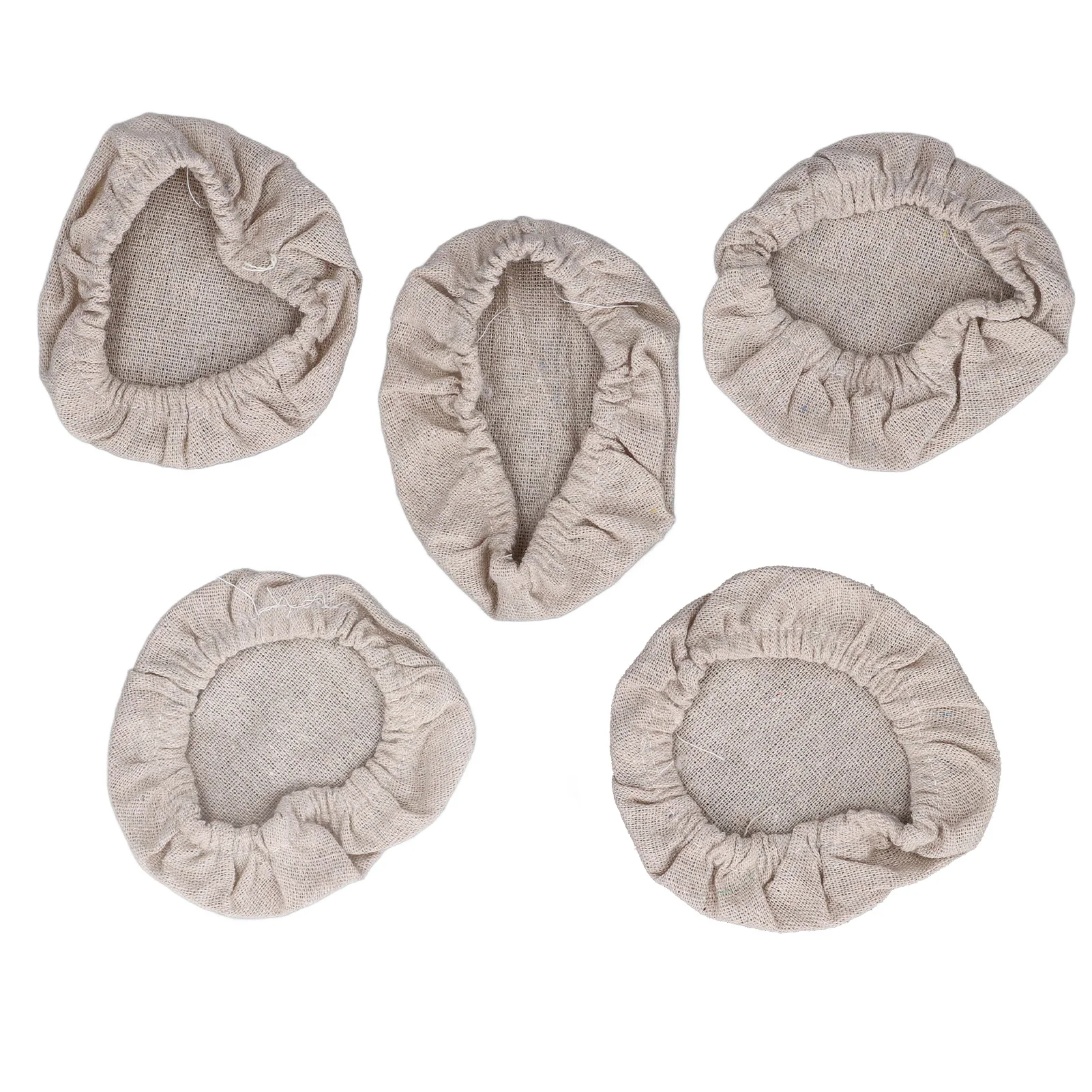 5pcs Sourdough Starter Jar Cloth Covers Linen Breathable Sourdough Jar Covers Universal Fit Multi Purpose for 3-4 inch Jar Mouth