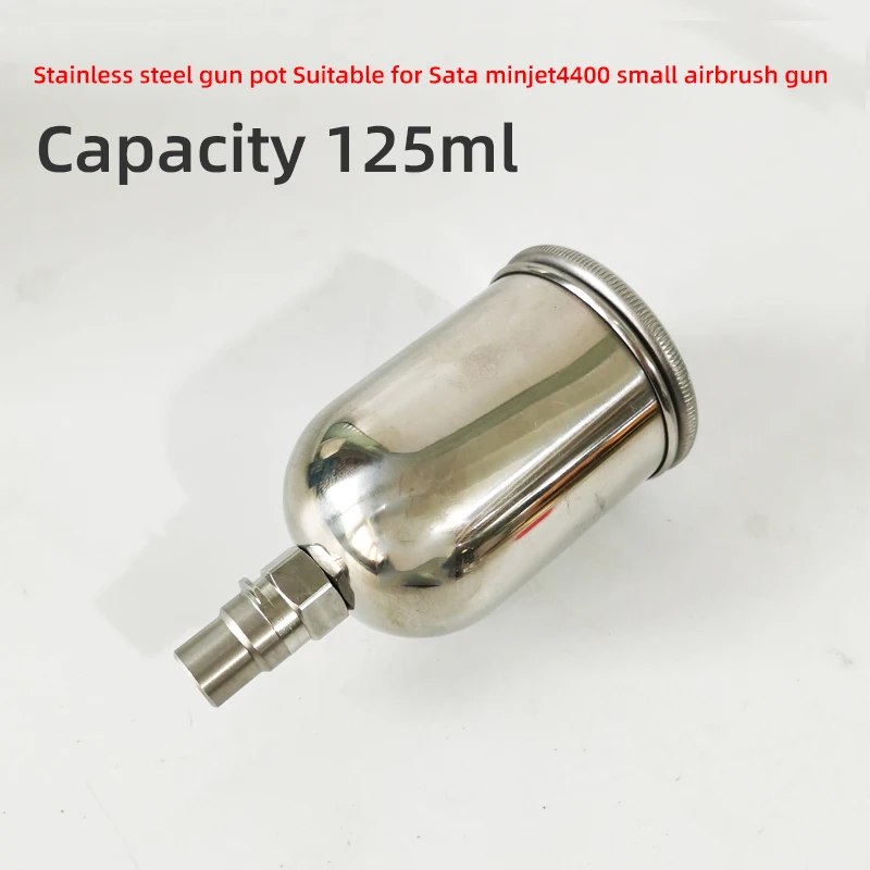 Spray Gun Pot Cup For Sata Spray Gun Model 4400 Spray Gun Pot Stainless Steel 125Ml Small Repair Gun Car Paint Tool Accessories