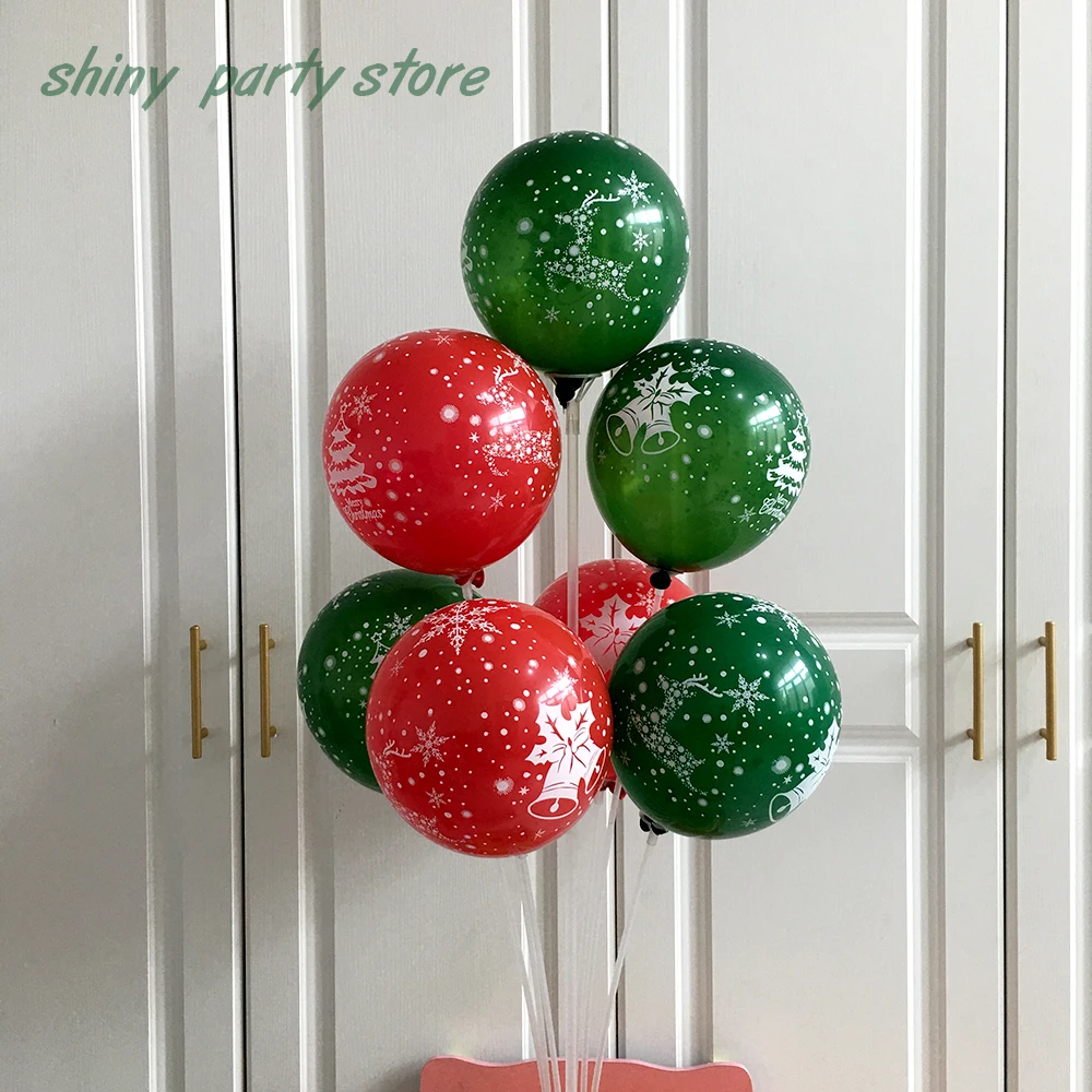 

20/50/100pcs Merry Christmas Balloons Decoration Snowflake Santa Claus Christmas Tree Pattern Pinting Latex Ballon Toys