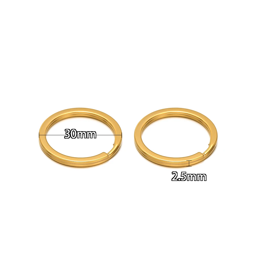 10pcs/lot 304 Stainless Steel Split Rings for Keychains