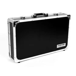 Ghost Fire Guitar Flight case Black Guitar Effect Pedal Board Case 21.6x12.4x4.2in for High density fireproof board