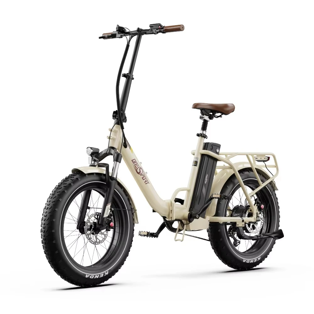 E-bike ONESPORT OT16Max All-Terrain elektrische mountainbike, 500W motor, 48V18AH, uitneembare accu, hydraulische remmen, opvouwbare elektrische fiets, 20*4.0 inch dikke banden, 7-versnellingspook,