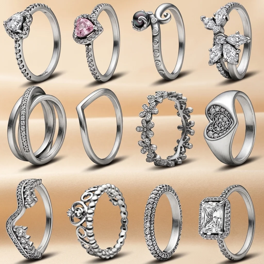 2026 Hollow Carving Minimalist Office Daily Women Stackable Ring Jewelry Romantic Valentine's Day Mother's Day Graduation Gift