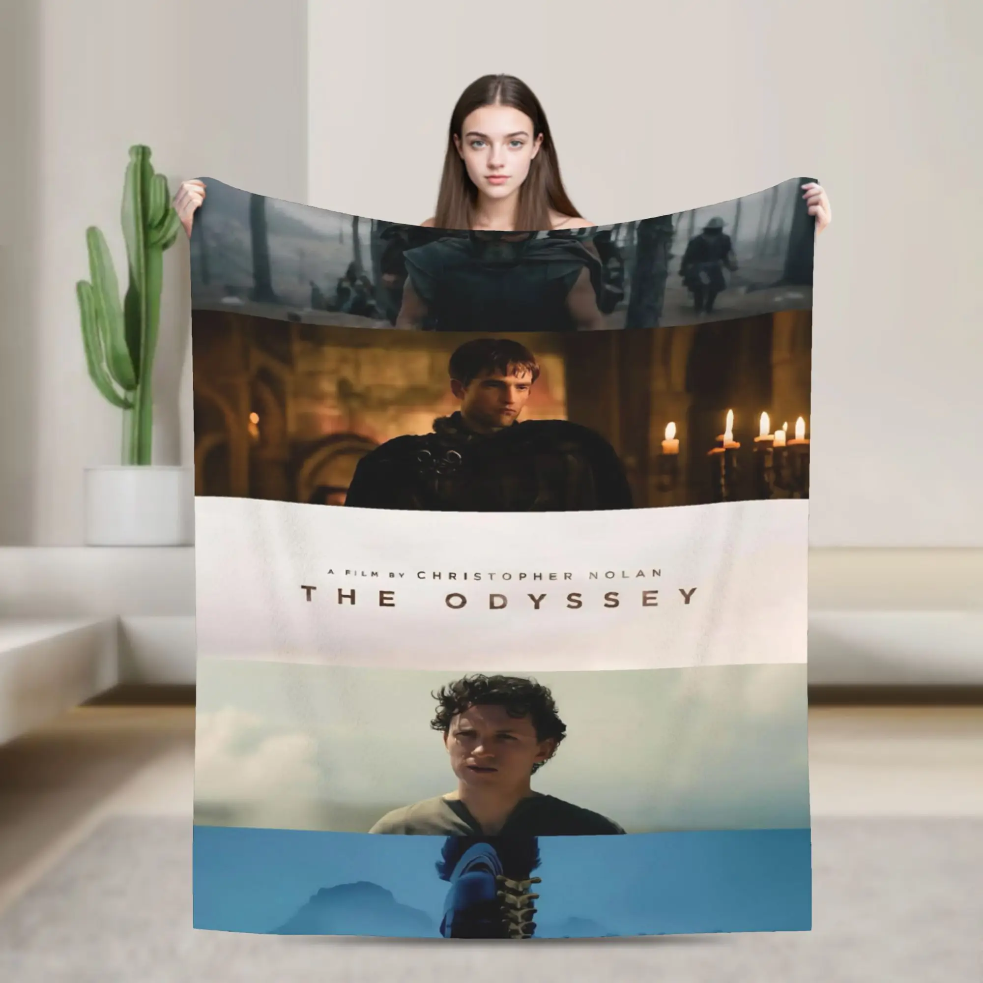 Super Soft The Odyssey Movie Throw Blanket Premium Fleece Flannel Lightweight  Bed Blanket Cozy Fluffy Blankets All Season Use