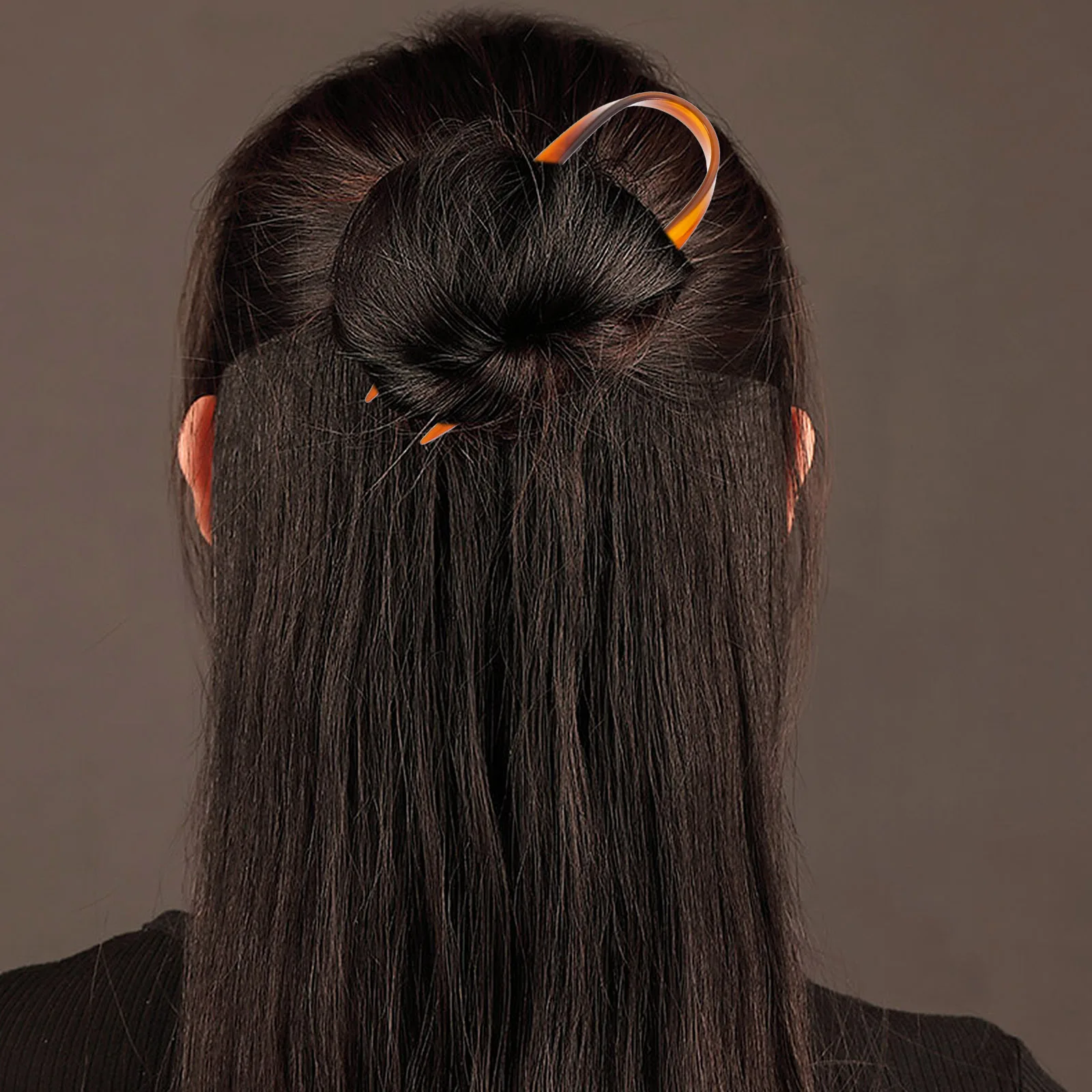 

4 шт. винтажная французская заколка для волос U-образной формы для булочек, ацетатная заколка для волос, заколки для волос, женская вилка