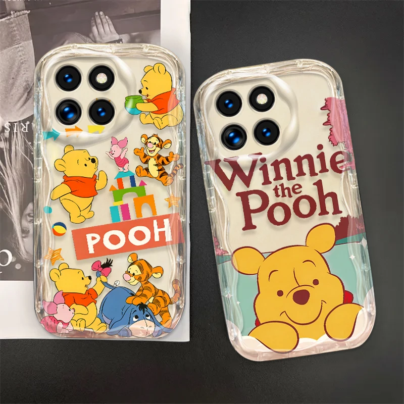 Cartoon Cute Winnie The Pooh For Xiaomi Mi 14 12 12T 11 Lite Poco M6 X6 X5 X4 X3 Pro GT NFC 5G Wave Oil Funda Phone Case